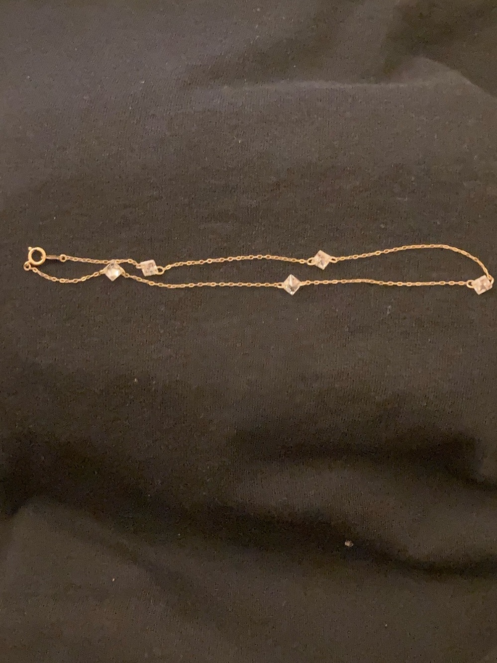 QVC 14K dainty ankle bracelet